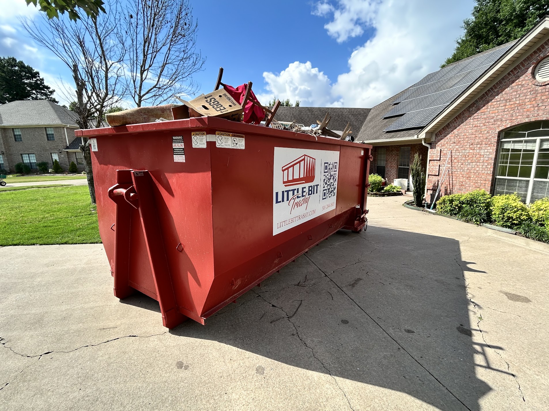 Estate clean out dumpster rental in Central Arkansas by Little Bit Trashy