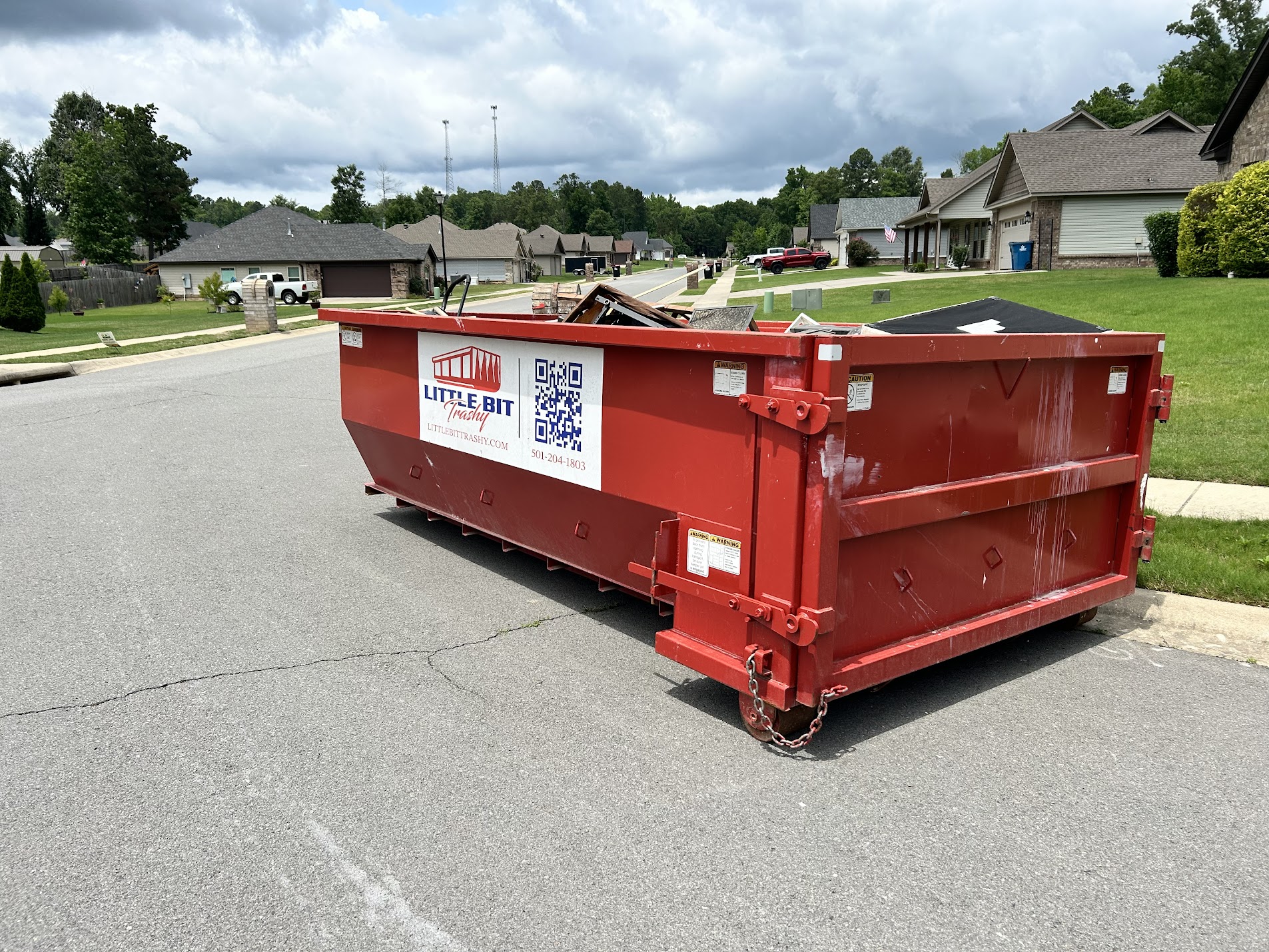 Roll-off dumpster rental delivered in Little Rock, Arkansas